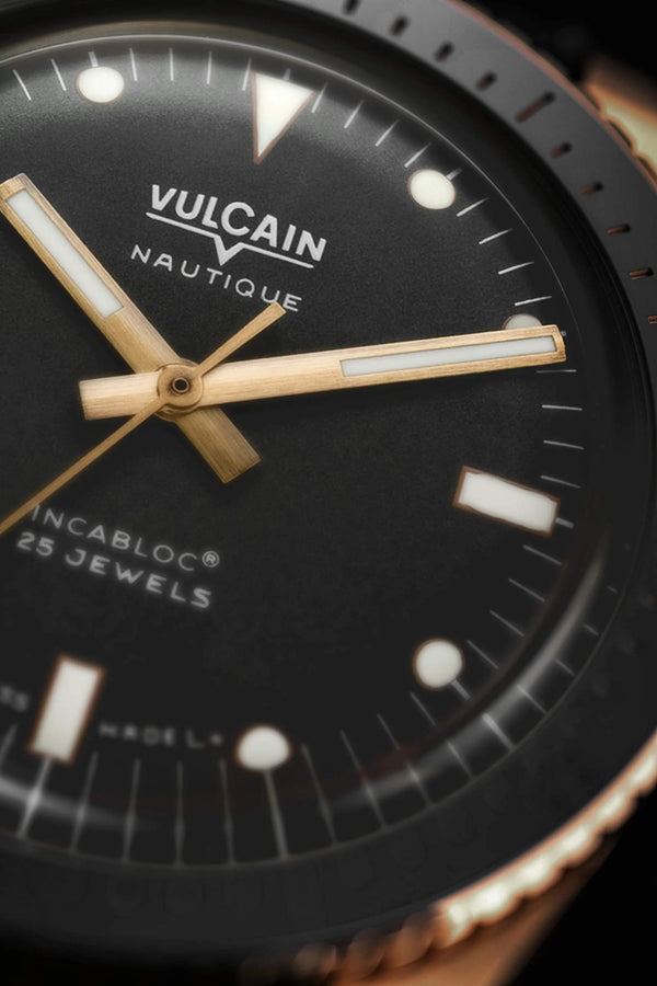 VULCAIN 窩路堅 Skindiver 潛水員系列200米青銅機械腕錶 38mm 662170A07.BNR200