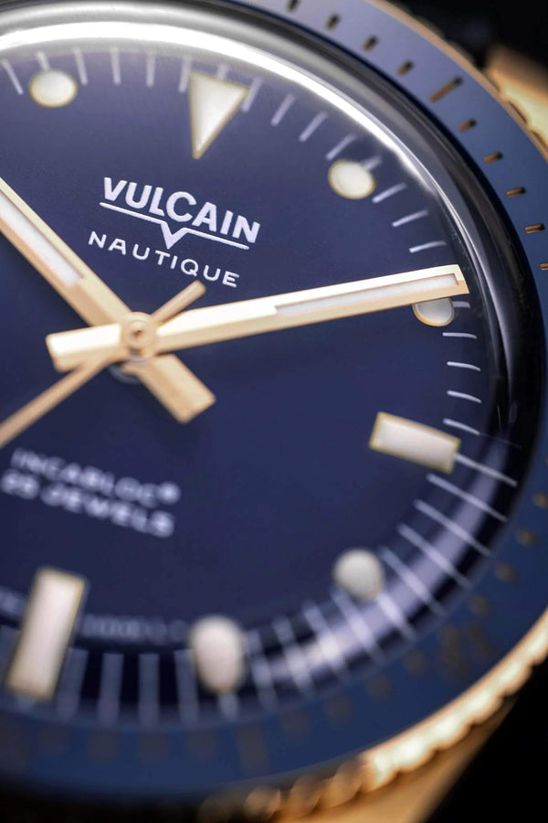 VULCAIN 窩路堅 Skin Diver Nautical 潛水員系列200米PVD黃金機械腕錶 38mm 661170A37.BOC201