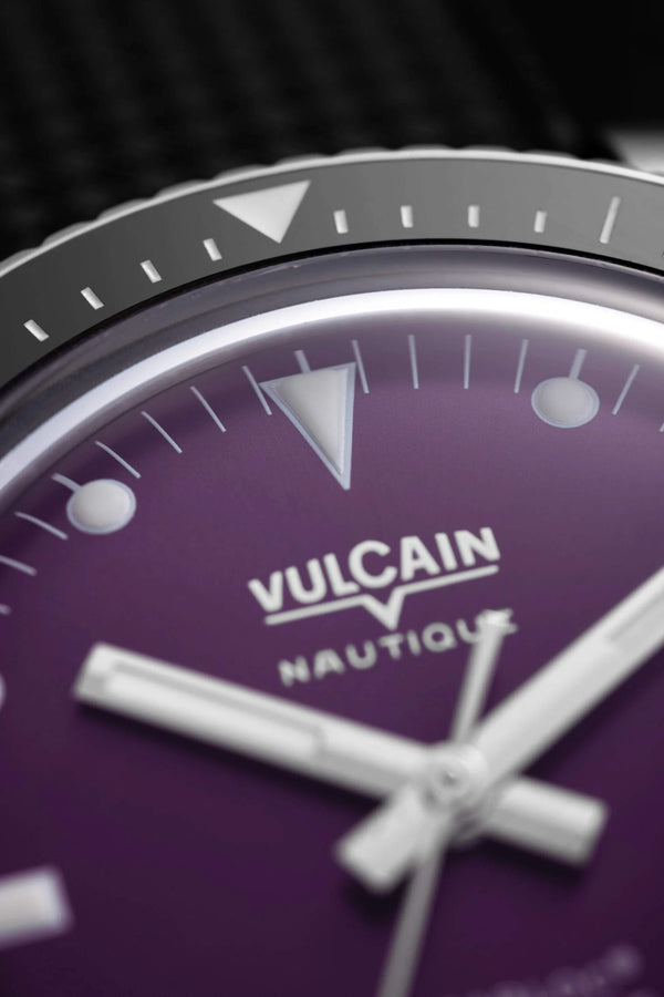 VULCAIN 窩路堅 Skindiver 潛水員系列200米紫面機械腕錶 38mm 660170AI7.BAR200