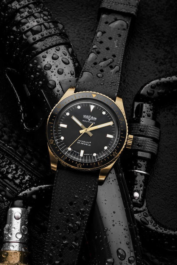 VULCAIN 窩路堅 Skindiver 潛水員系列200米青銅機械腕錶 38mm 662170A07.BNR200