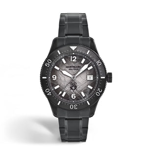 MontBlanc 萬寶龍 Iced Sea 系列300米日期顯示0 Oxygen 零氧冰川紋自動潛水腕錶 41mm MB137541 - 新萬國鐘錶