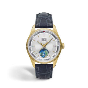 MONTBLANC 萬寶龍 1858系列Geosphere世界時區年曆18K萊姆金限量版30腕錶 42mm MB134027