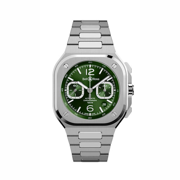 Bell & Ross 柏萊士 BR 05 Chrono Green Steel 綠面計時碼表 42mm