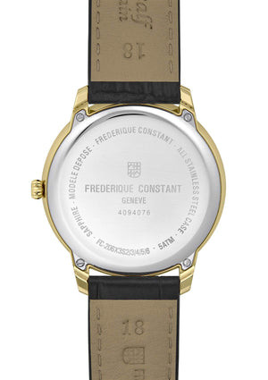 Frederique Constant 康斯登 Classics Moneta Moonphase系列優雅黃金PVD月相石英腕錶 37mm FC-206S3S5