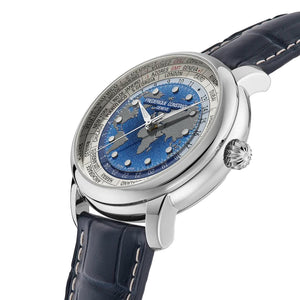 Frederique Constant 康斯登 Manufacture Classic Worldtimer 自製機芯世界時區腕錶 40mm FC-719BLW3H6 - 新萬國鐘錶