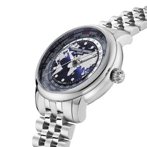 Frederique Constant 康斯登 Manufacture Classic Worldtimer 自製機芯世界時區腕錶 40mm FC-719NN3H6B - 新萬國鐘錶