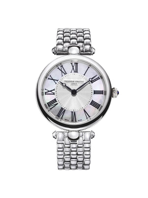 Frederique Constant 康斯登 Art Deco Round  珍珠貝石英女錶 30mm FC-200MPW2AR6B