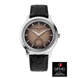 Frederique Constant 康斯登 Classics 系列 Moneta Handwinding 煙燻鮭魚面手上鍊不鏽鋼腕錶 38.5mm FC-435BBL3S6
