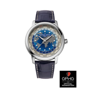 Frederique Constant 康斯登 Manufacture Classic Worldtimer 自製機芯世界時區腕錶 40mm FC-719BLW3H6