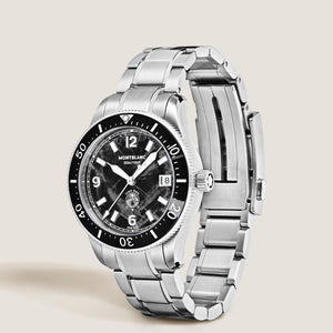 MontBlanc 萬寶龍 Iced Sea 系列日期顯示冰川紋自動腕錶 0 Oxygen 零氧特別版 38mm MB136765 - 新萬國鐘錶