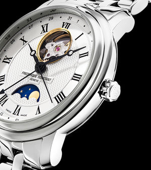 Frederique Constant 康斯登 Classics 系列心跳月相日期機械腕錶 40mm FC-335MC4P6B2 - 新萬國鐘錶