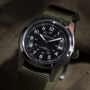 Hamilton 漢米爾頓 Khaki Field 卡其陸戰系列 Call of Duty 決勝時刻黑色行動7聯名機械錶 38mm H70475930
