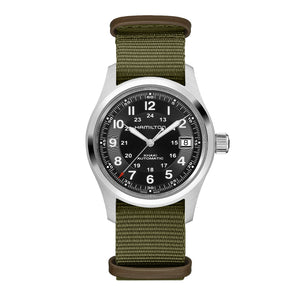 Hamilton 漢米爾頓 Khaki Field 卡其陸戰系列 Call of Duty 決勝時刻黑色行動7聯名機械錶 38mm H70475930