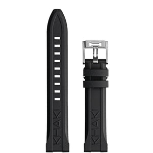 Hamilton 漢米爾頓 卡其海軍蛙人系列專用 20x18mm 原廠橡膠錶帶 (黑色) - 新萬國鐘錶