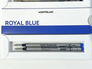 MontBlanc 萬寶龍鋼珠筆筆芯(藍) 尺寸: 細 F尖 /  鋼珠筆筆芯(黑) 尺寸: 中 M尖 一組兩盒共四支入
