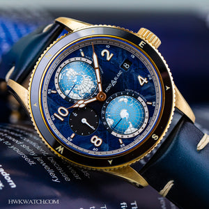 MontBlanc 萬寶龍 1858 Geosphere 世界時區0 Oxygen 零氧限量版青銅腕錶 MB129415
