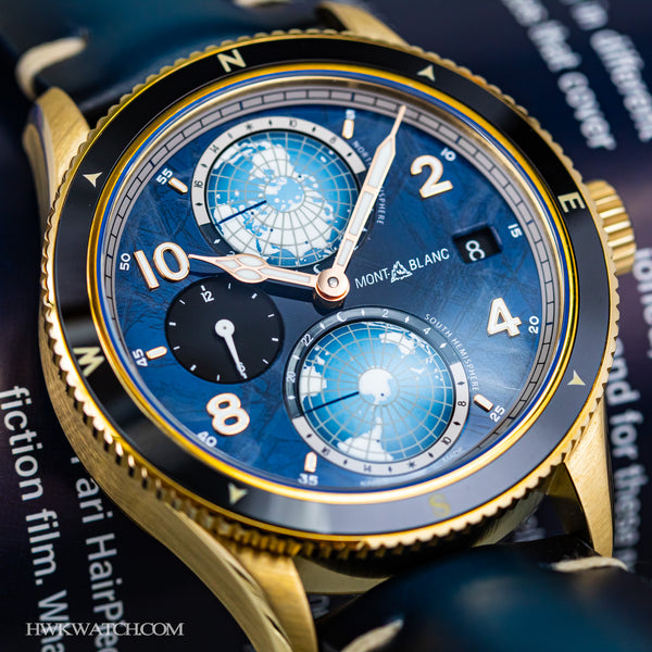 MontBlanc 萬寶龍 1858 Geosphere 世界時區0 Oxygen 零氧限量版青銅腕錶 MB 129415