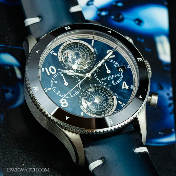 MontBlanc 萬寶龍1858 Geosphere 世界時區計時碼錶 0 Oxygen零氧限量版290枚 44mm 129624