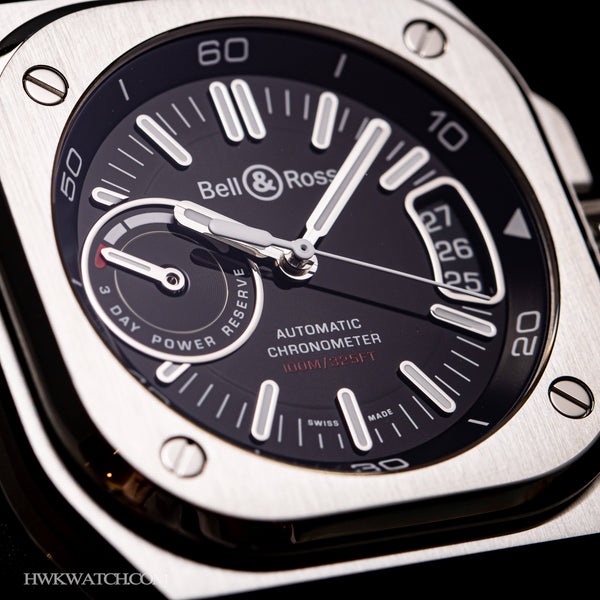 Bell & Ross 柏萊士 BR-X5 BLACK STEEL BRX5 Rubber