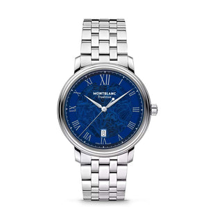MontBlanc 萬寶龍 Tradtion 傳統系列白朗峰地形錶面自動腕錶 40mm 131275