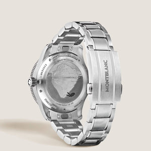 MontBlanc 萬寶龍 Iced Sea 系列日期顯示冰川紋自動腕錶 0 Oxygen 零氧限量版 38mm MB135762 - 新萬國鐘錶