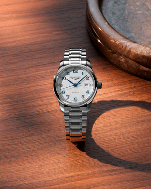 LONGINES 浪琴 MASTER 巨擘系列藍鋼針自動機械女錶 30mm L2.449.4.73.6