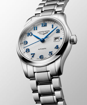 LONGINES 浪琴 MASTER 巨擘系列藍鋼針自動機械女錶 30mm L2.449.4.73.6
