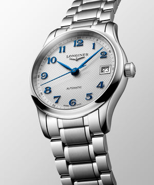 LONGINES 浪琴 MASTER 巨擘系列藍鋼針自動機械女錶 34mm L2.450.4.73.6