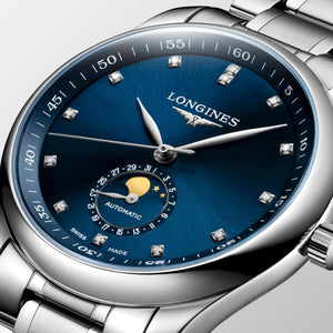 LONGINES 浪琴 Master 巨擘系列真鑽月相機械錶 40mm L29094976 - 新萬國鐘錶
