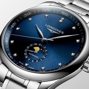 LONGINES 浪琴 MASTER 巨擘系列月相真鑽機械腕錶 42mm L29194976 - 新萬國鐘錶