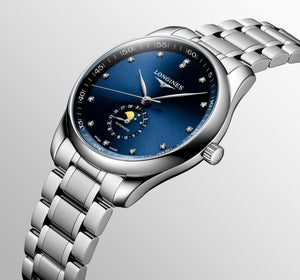 LONGINES 浪琴 MASTER 巨擘系列月相真鑽機械腕錶 42mm L29194976 - 新萬國鐘錶