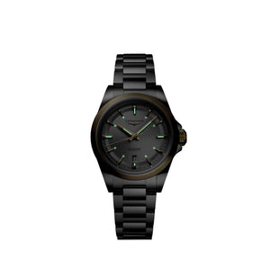 LONGINES 浪琴 Conquest 征服者系列不鏽鋼及18K黃金優雅時尚運動腕錶 30mm L33205706
