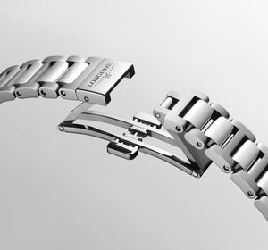 LONGINES 浪琴 Conquest 征服者系列不鏽鋼及18K黃金優雅時尚運動腕錶 30mm L33205706