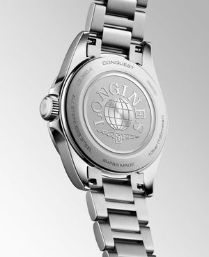 LONGINES 浪琴 Conquest 征服者系列優雅時尚薄荷藍運動石英腕錶 30mm L33504926