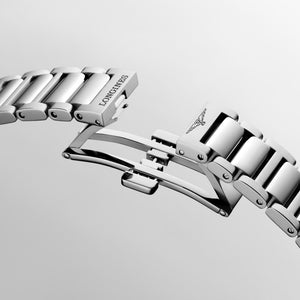 LONGINES 浪琴 Conquest 征服者系列銀白色優雅時尚運動石英腕錶 34mm L34604186 - 新萬國鐘錶