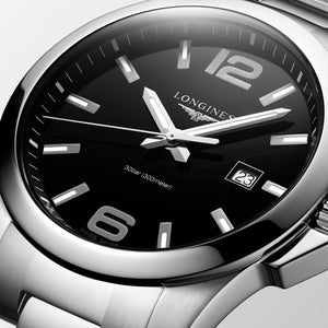 LONGINES 浪琴 Conquest 征服者系列300米防水石英腕錶 43mm L37604566 - 新萬國鐘錶