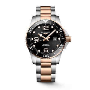 LONGINES 浪琴 HydroConquest 深海征服者系列浪鬼陶瓷潛水機械錶 43mm L37823587 黑面玫瑰金PVD塗層 - 新萬國鐘錶