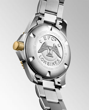 LONGINES 浪琴 HydroConquest 深海征服者系列浪鬼藍金黃色PVD塗層陶瓷潛水機械腕錶 43mm L37823967 - 新萬國鐘錶