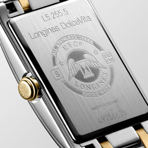 LONGINES 浪琴 DolveVita 多情系列18k黃金不銹鋼雙色優雅石英腕錶 20.80 X 32.00 mm 52555707