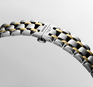 LONGINES 浪琴 DolveVita 多情系列18k黃金不銹鋼雙色優雅石英腕錶 20.80 X 32.00 mm 52555707