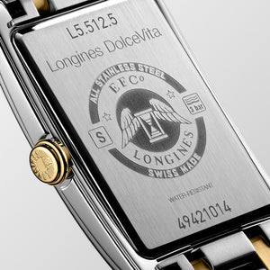 LONGINES 浪琴 DolceVita 多情系列18k黃金不銹鋼雙色優雅石英腕錶  23.30 X 37.00 mm L55125707