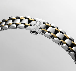 LONGINES 浪琴 DolceVita 多情系列18k黃金不銹鋼雙色優雅石英腕錶  23.30 X 37.00 mm L55125707