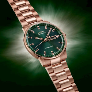 MIDO 美度 Commander 香榭系列 Datoday PVD玫瑰金星期日期顯示優雅機械腕錶 40mm M0214303309100 - 新萬國鐘錶