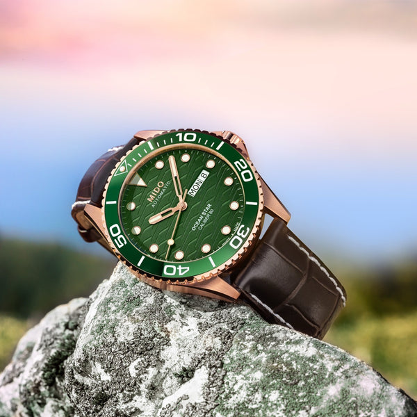 Mido 美度 Ocean Star 200C 海洋之星陶瓷圈200米PVD玫瑰金潛水腕錶 42.5mm M0424303609100