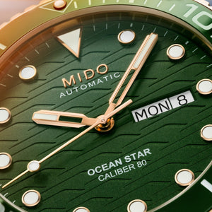 Mido 美度 Ocean Star 200C 海洋之星陶瓷圈200米PVD玫瑰金潛水腕錶 42.5mm M0424303609100