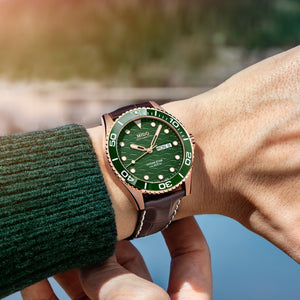 Mido 美度 Ocean Star 200C 海洋之星陶瓷圈200米PVD玫瑰金潛水腕錶 42.5mm M0424303609100