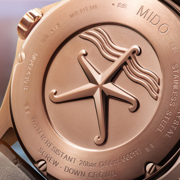 Mido 美度 Ocean Star 200C 海洋之星陶瓷圈200米PVD玫瑰金潛水腕錶 42.5mm M0424303609100