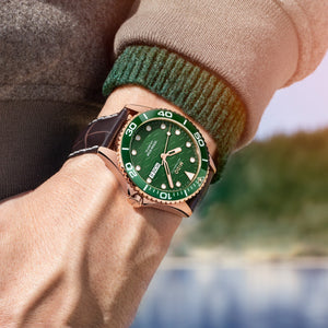 Mido 美度 Ocean Star 200C 海洋之星陶瓷圈200米PVD玫瑰金潛水腕錶 42.5mm M0424303609100