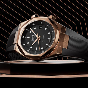 MIDO 美度 MULTIFORT 8 Two Crowns 先鋒系列PVD玫瑰金雙錶冠八角形錶圈機械錶 40mm M0475073705100