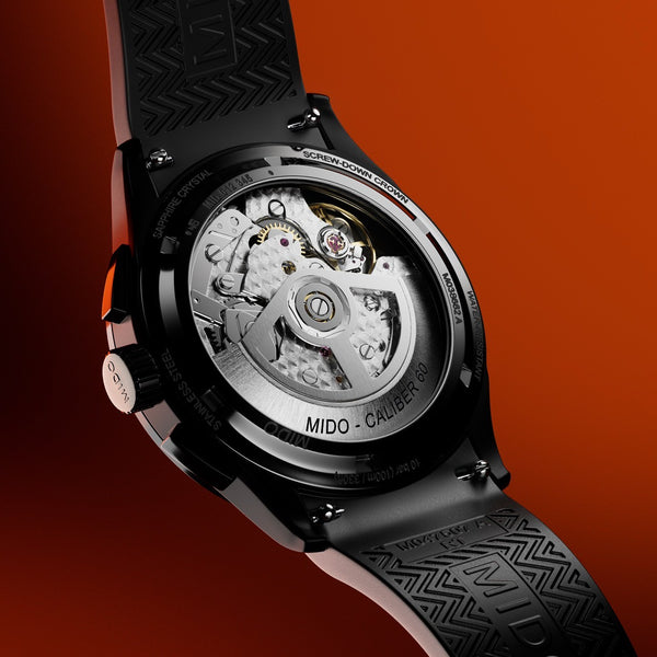 MIDO 美度 MULTIFORT 先鋒系列 Skeleton 黑色PVD鏤空計時機械腕錶 43mm M0386623705000